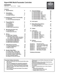 Thumbnail of document Manual - 8900 Multi-Parameter Controller